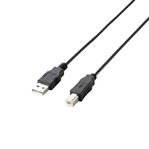 エレコム RoHS指令準拠&環境配慮パッケージ エコUSBケーブル USB2.0 A-Bタイプ 3m ブラック U2C-JB30BK | 