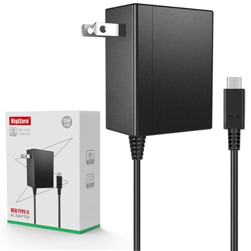 DigiZaru Switch対応 ACアダプター スイッチ 充電器 PSE認証済TVモード対応Type-Cコネクタ PD規格 コントローラー、 | 