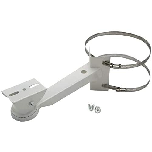 Coolotic 防犯カメラ ハウジング ブラケット 取付金具 ポール 円柱 角柱 屋外 取り付け 台 アーム (ステンレスバンド付き) | 