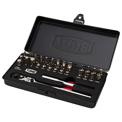 トネ(TONE) ビットラチェットセット BRFS27 ビット差込 &6.35mm(1/4) ブラック 内容27点 | 