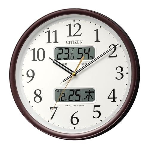 リズム(RHYTHM) シチズン 掛け時計 電波時計 アナログ 温度 湿度