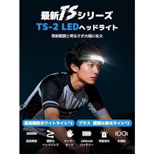Smiling Shark ヘッドライト TS-2 新登場・超高輝度COBライト*2・調節