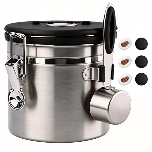 ShanSonコーヒーキャニスター 密封容器 ステンレス コーヒー豆酸化防止