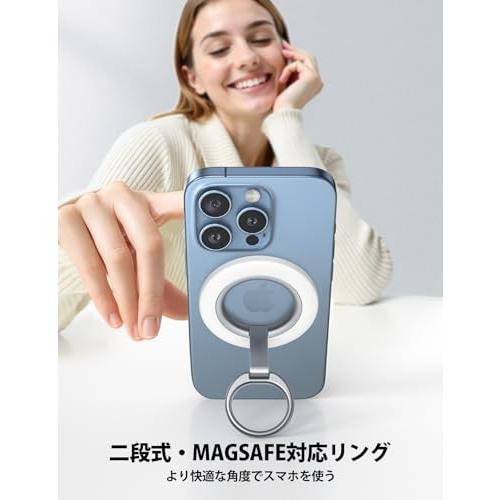 2025二段式・縦置き Lamicall マグセーフ スマホ リング : MagSafe対応 リング マグネット式 スマホリング ホルダー ip |  | 01