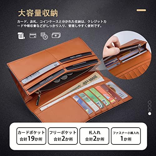 [ジー エス ジー] 二つ折り財布 メンズ 長財布 レザー 本革 大容量 薄い さいふ 皮 小銭入れ シンプル 男性 紳士用 おしゃれ 父の日 |  | 01