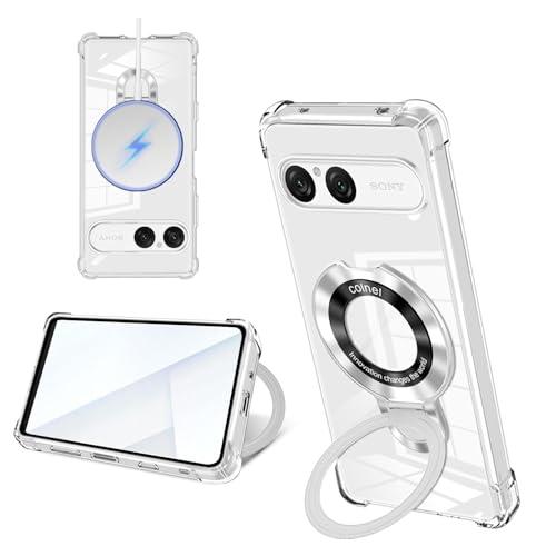xperia 10 vii ケース クリア リング付き MagSafe対応 マグネット搭載