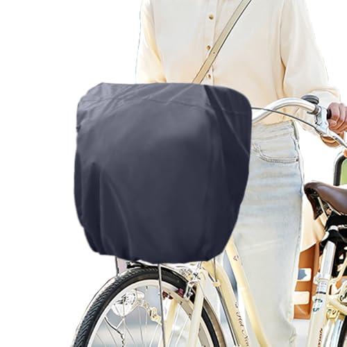 BUQIREN 自転車カゴカバー 防水 前後兼用 バスケットカバー 自転車 かごカバー かぶせるだけの簡単装着 ブラック ひったくり | 