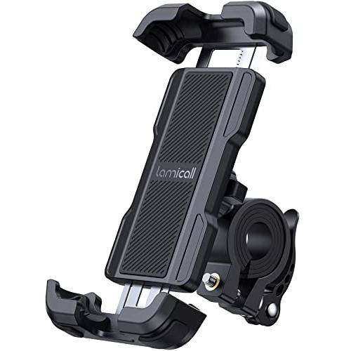 Lamicall 片手操作 自転車 スマホ ホルダー スタンド : 簡単取付 スマホ自転車ホルダー ロードバイク スマホホルダー クロスバイク用 | 