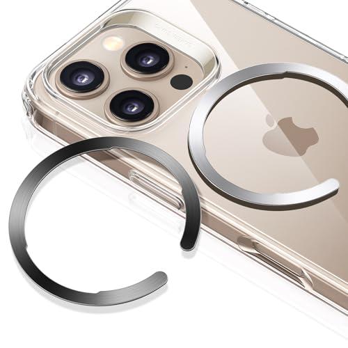 ESR magsafe リング マグセーフ シール 強力吸着 マグネットリング 磁気ワイヤレス充電対応キット 超薄型 MagSafe対応メタルリ | 