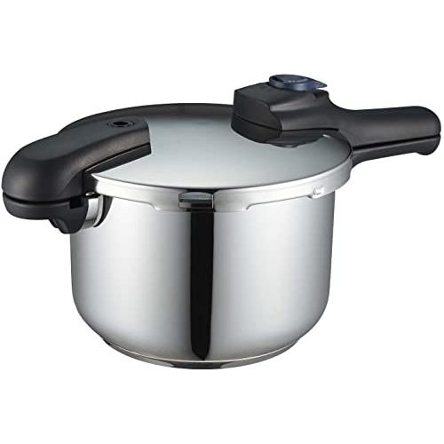 パール金属 圧力鍋 5.5L IH対応 3層底 切り替え式 レシピ付 クイックエコ H-5042 ステンレス鋼 フラストレーション・フリー・パッ | 