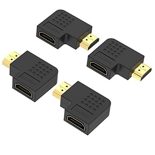 VCE HDMI L字 アダプタ L型 変換 コネクタ 90度+270度 4K HDMIケーブル向き変更 オスーメス TV Stick PC対応 | 