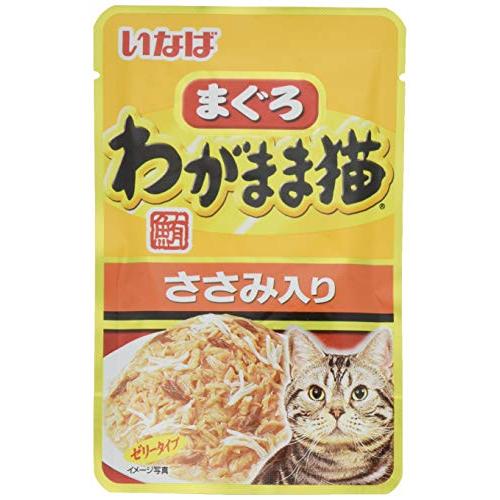 いなば わがまま猫パウチ まぐろ ささみ入り 40g 12個セット | 