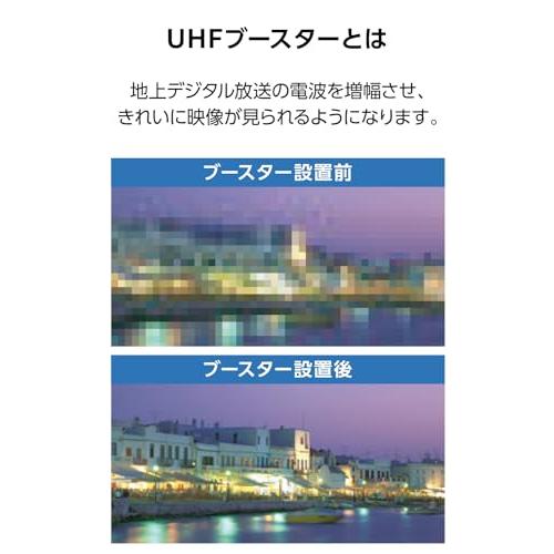 DXアンテナ ブースター 増幅器 UHF テレビ 38dB 家庭用 ケーブルの加工