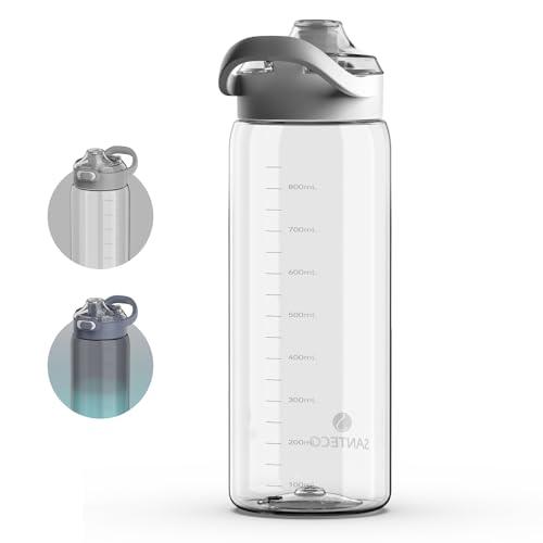 SANTECO 水筒 1000ML ボトル 1リットル BPAフリー 超軽量 携帯便利 おしゃれ 洗いやすい キャリーハンドル付き おしゃれ ス | 