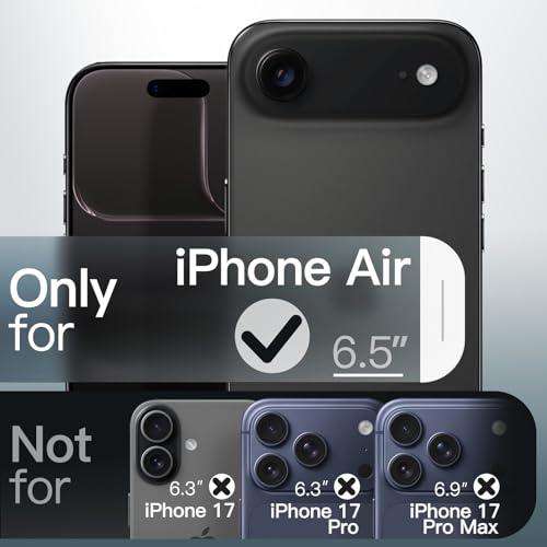 JETech iPhone 17 Air用 マットケース 軍用規格耐衝撃 半透明つや消し