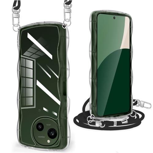 AQUOS R9/R10 ケース クリア ショルダー ストラップ付き SH-51F/SH-51E