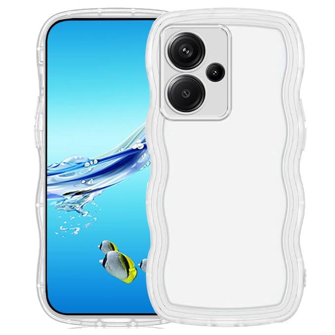 FOR OPPO Reno11 A ケース クリア ウェーブ リング付き TPU波状の