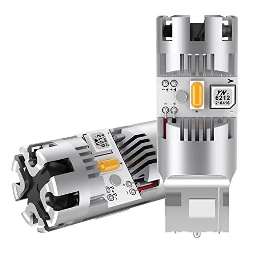 T20 LED ウィンカーバルブ 最新型 冷却ファン搭載 純正アンバー ハイフラ防止 抵抗内蔵 T20 シングル 7440 W21W LEDウィ | 