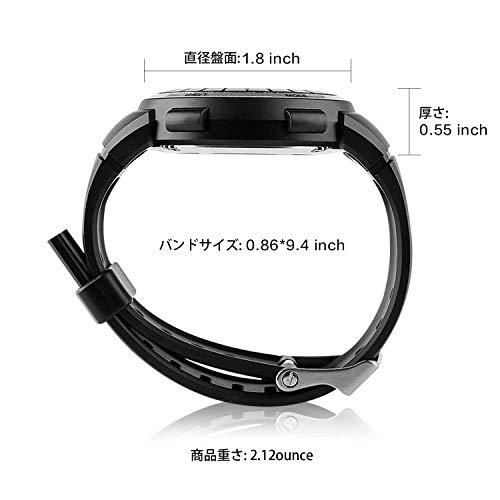 ランニングウォッチ スポーツウォッチ 歩数計 軽量 IP67防水防塵 大