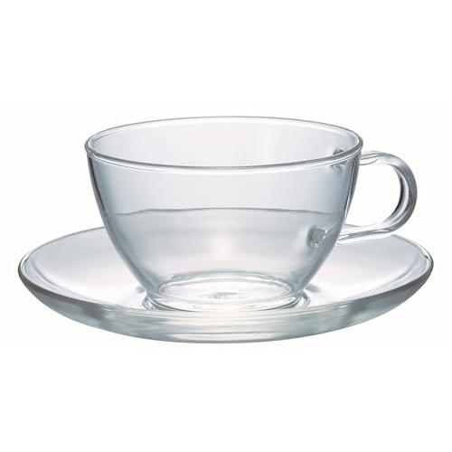 HARIO(ハリオ) 耐熱 ティーカップ&ソーサー 230ml ティーカップ 電子レンジ・食洗器OK 日本製 TCSN-1T | 