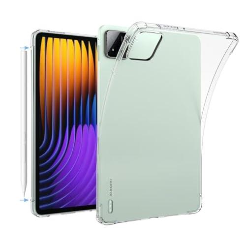 PRODELI For Xiaomi Pad 7/7 Pro 専用 ケース カバー TPU素材 耐衝撃 クリア タブレットケース 落下防止 黄変 | 
