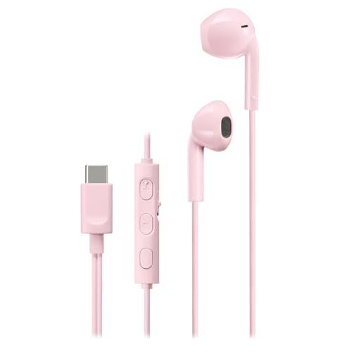 JVCケンウッド JVC HA-FR17UC-P イヤホン 有線 マイク付き タイプC 開放型 USB Type-C 1.2m ピンク HA-F | 