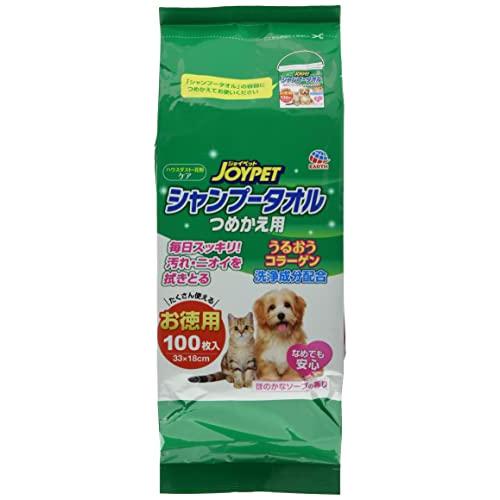 JOYPET(ジョイペット) ジョイペット JOYPET シャンプータオルペット用 つめかえ用 100枚×２個2個パック愛犬愛猫用 犬 100枚 | 