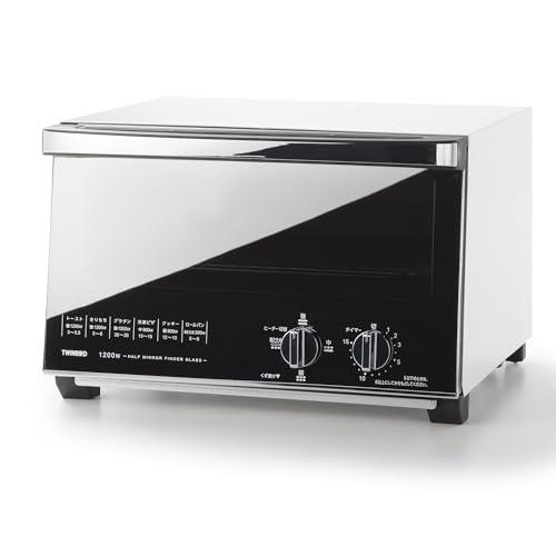 ツインバード オーブントースター 4枚焼き ピザ丸々入る広さ 1200W 15分タイマー 出力切替4段階 ミラーガラス 掃除しやすい ホワイト | 