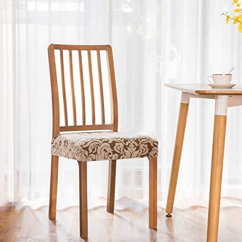 Subrtex 椅子カバー 座面のみ 座面カバー ジャカード 花柄 伸縮素材 ストレッチ 張り替え用 洗える 取り外し簡単 伸びる（2枚セット、 |  | 01