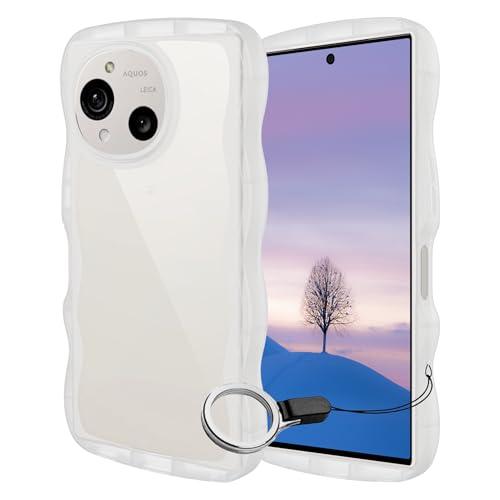 AQUOS R10 本体 美品 クリアケース付き AQUOS R10 R9 ケース クリア ウェーブ SH-51F SH-51E SH-M31 SH-M28
