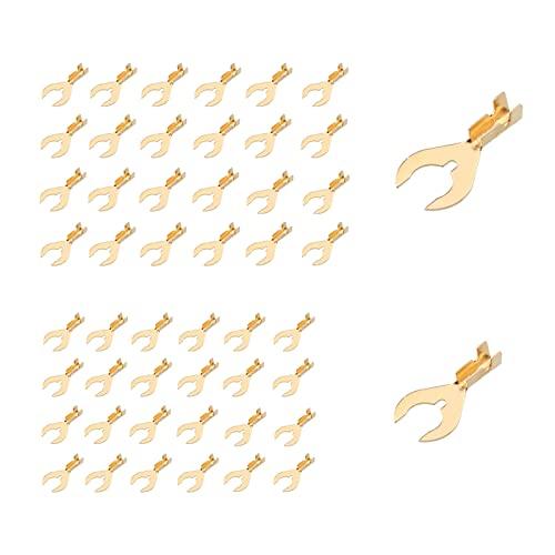 サムコス クワ型端子 バイクパーツ 50個セット 6mm 8mm クワガタ端子 ギボシ端子 裸圧着端子 配線工具 DIY ケーブルラグ 汎用 配 | 