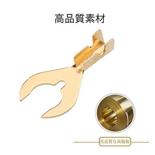 サムコス クワ型端子 バイクパーツ 50個セット 6mm 8mm クワガタ端子 ギボシ端子 裸圧着端子 配線工具 DIY ケーブルラグ 汎用 配 |  | 02