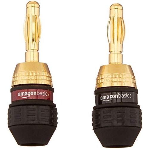 ベーシック バナナプラグ スピーカーコネクター 6組 (12 個)1.37cmx1.37cmx4.11cm ブラック | 