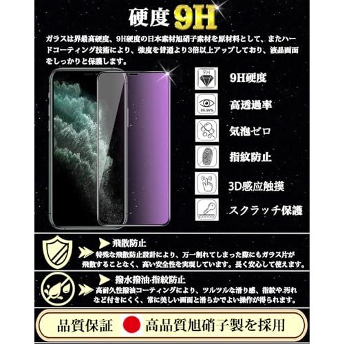 対応 iPhone 11 Pro Max/iPhone Xs Max ガラスフィルム ブルーライトカットガイド枠付・1枚旭硝子素材製 アイフォン |  | 02