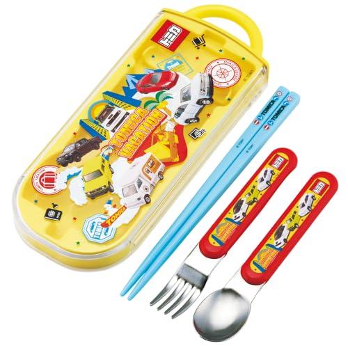 スケーター(Skater) お弁当 トリオセット 箸 スプーン フォーク トミカ 24 子供用 抗菌加工 開けやすいスライド式 日本製 TACC | 