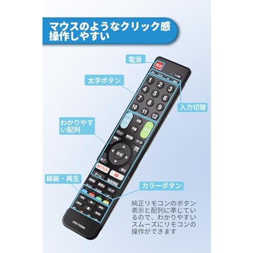 SHARP アクオス用テレビリモコン 設定済み シャープ 機種対応 アクオス液晶テレビ汎用 「信号LEDを2つ搭載」 AQUOS代用リモコン 高 |  | 02