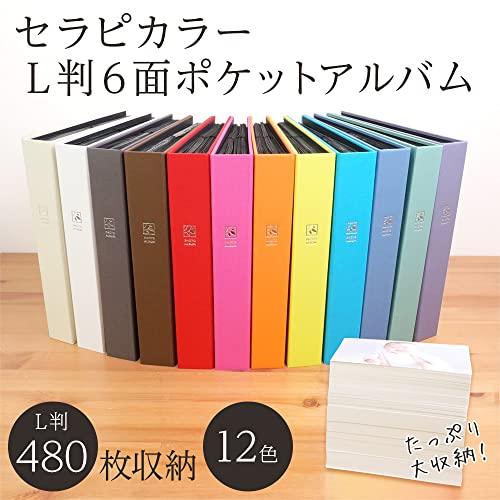 大容量 6面ポケットアルバム ナカバヤシ セラピーカラー L判2列×3段タイプ Lサイズ480枚収納 TCPK-6L-480-CB/カームブルー |  | 01
