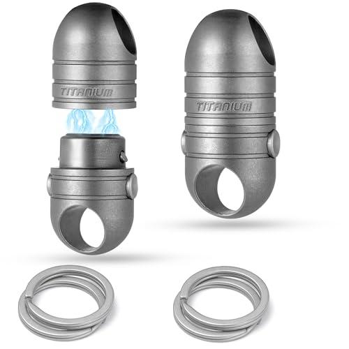 [TISUR] マグネットリリーサー キーホルダー ダブルサイドボタン ロック機能 耐荷重20kg 分離型 クイックリリース 車 キーチェーン | 