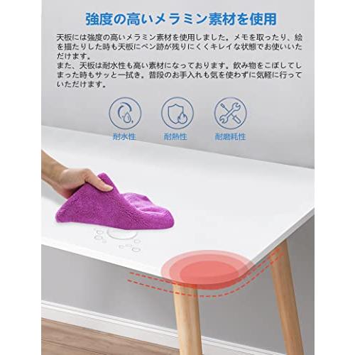 Rshtong デスク パソコンデスク 勉強机 北欧 木製 机 幅80cm×奥行40cm