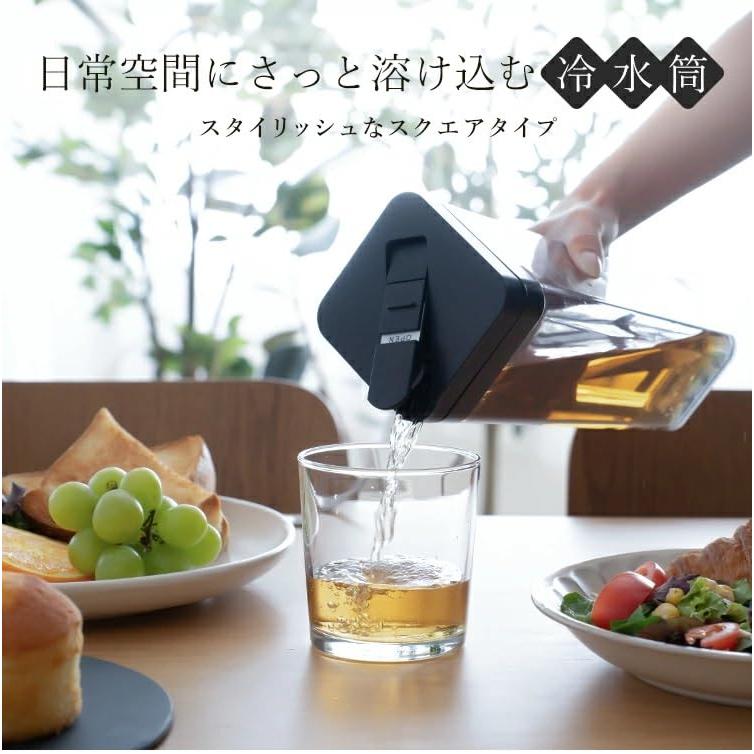 アスベル 麦茶ポット ワンプッシュ ビオSP-120 スクエア 1.2L 白 お洒落 |  | 02