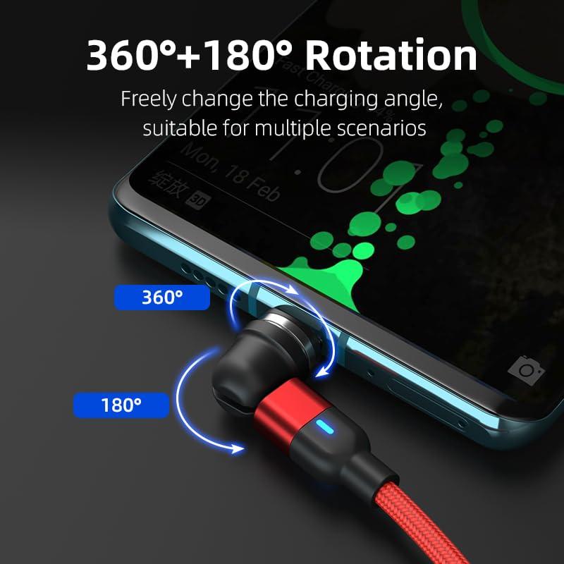 マグネット 充電ケーブル USB [3本組 ] 3in1 iPhone Type-C led USBC