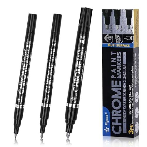 銀メッキ 補修ペン シルバー メッキ塗料 塗るだけでメッキ 3種類のペン先（1.0mm/3.0mm/0.7mm） 強い光沢感 メタリック 防水 | 
