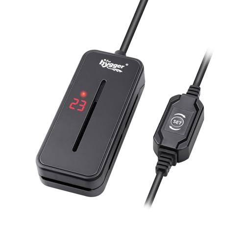 hygger 水槽ヒーター 25W 小型水中ヒーター ミニ ベタヒーター 15-34℃温度調節 サーモスタット付き 7.5~19Lの海水・淡水水 | 