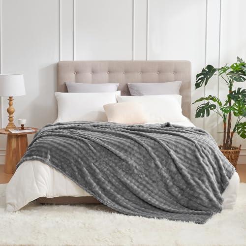 Hansleep 毛布 もうふ ダブル 冬用 暖かい ブランケット 大きめ 大判 柔らかい ふわふわ もこもこ 洗える 軽量 静電防止 四季適用 | 