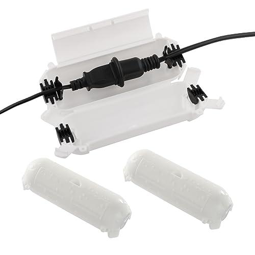 RESTMO ３個セット屋外 防水 コンセントカバー 延長コード 電源ボックス 耐候性 雨よけ ストリングライトを保護する 吊り下げ 白 | 