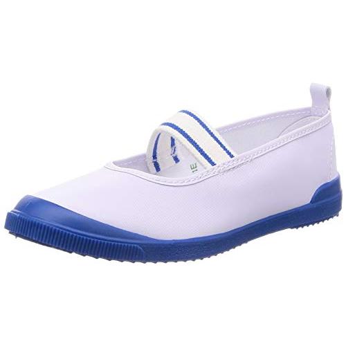 [ムーンスター] 上履き 日本製 ビニール バレー キッズ シロ/ネイビー 24.5 cm 2E | 