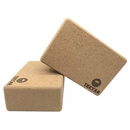 コルク ヨガブロック - Teeyar 2個セット 頑丈な 100％天然スペインコルクエクササイズブロック 9’’x6’’x3 ’’ヨガ/ピラテ |  | 02