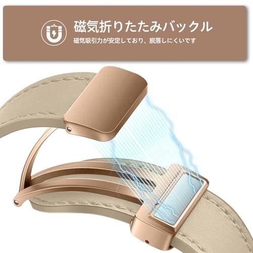 AiMaoo] レザーバンド Xiaomi Smart Band 10/9/8 対応 バンド 磁気