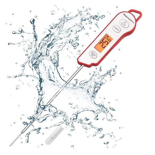 クッキング温度計防水ThermoPro 温度計料理用 防水 調理用温度計 デジタル キッチン防水温度計 油 お肉 ミルク 天ぷら コーヒー 揚げ | 