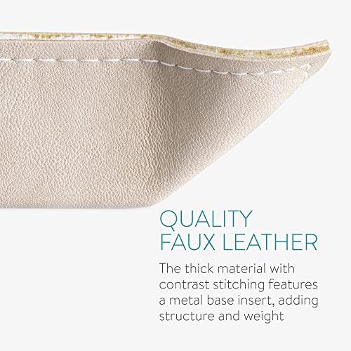 Navaris レザートレイ 2個セット 小物入れ トレー - ジュエリートレイ アクセサリー 鍵置き 卓上 アンティーク - 長方形 北欧雑貨 |  | 01